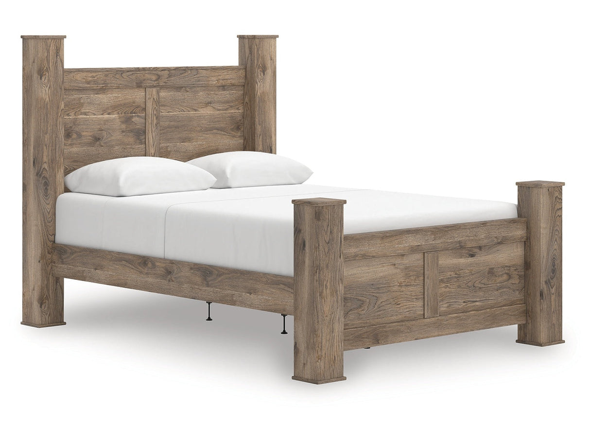 Rusticott Brown Queen Poster Bed by Ashley at Eve Furniture