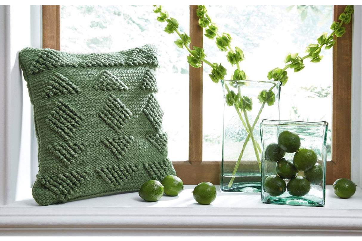 Rustingmere Green Pillow by Ashley at Eve Furniture