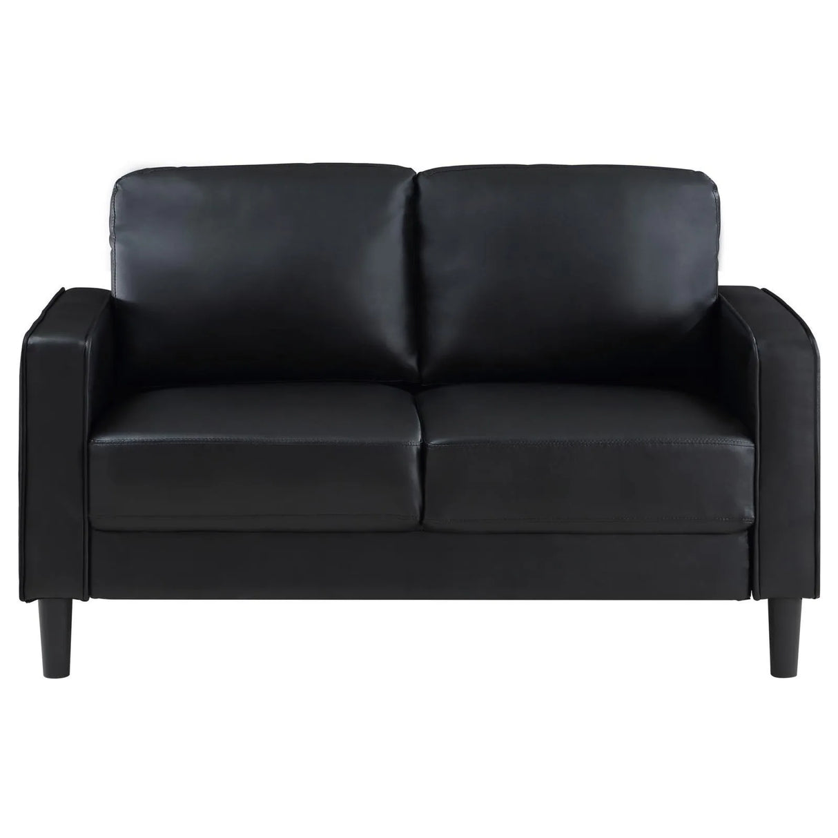 Ruth 2-piece Upholstered Track Arm Sofa Set Black by Coaster at Eve Furniture