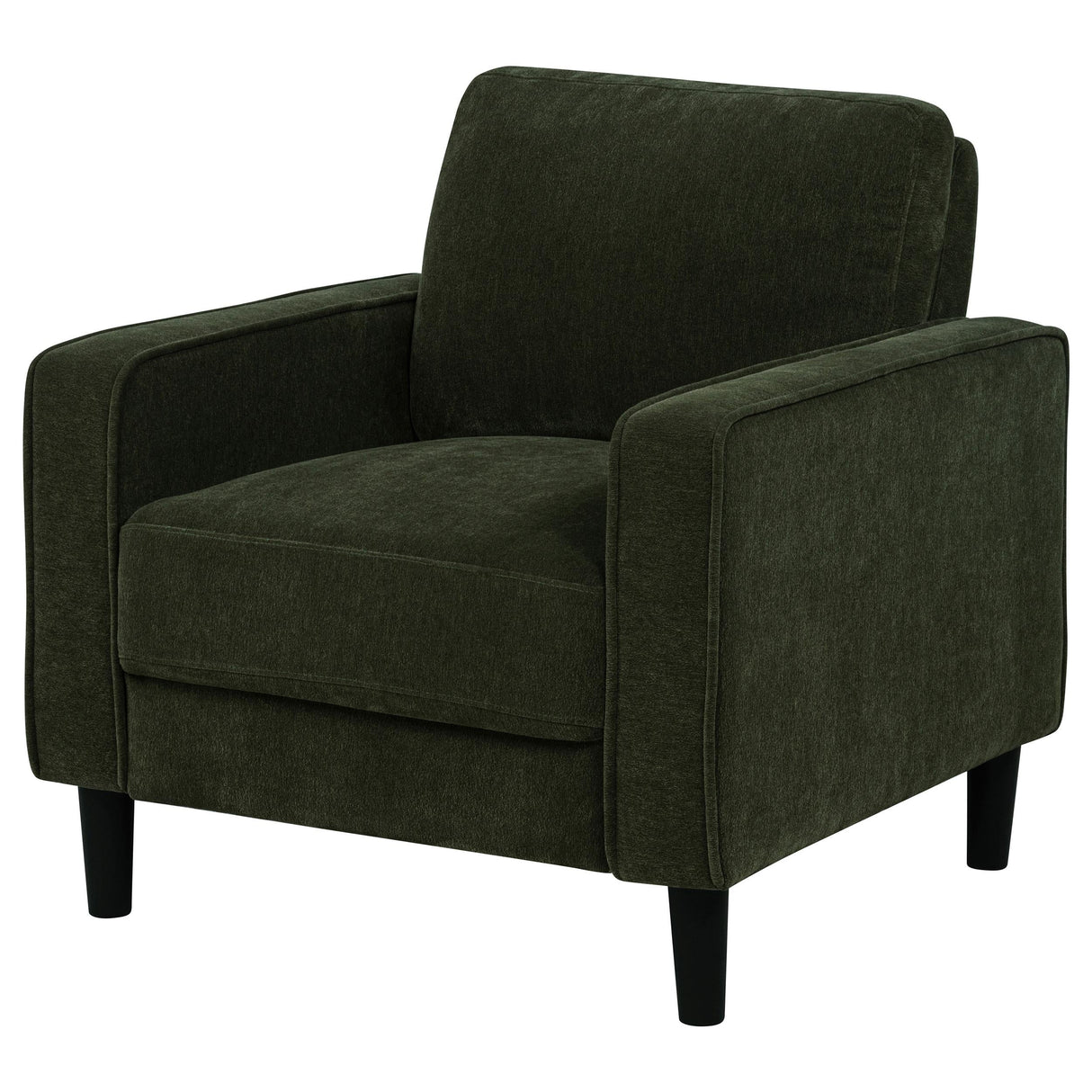 Ruth Matcha Green Fabric Upholstered Track Arm Accent Chair by Coaster at Eve Furniture