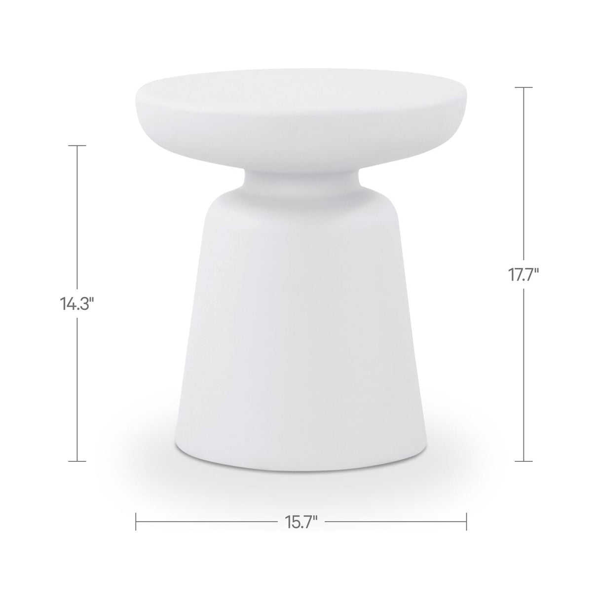 Ruth White Outdoor Side Table by Moe's Home at Eve Furniture