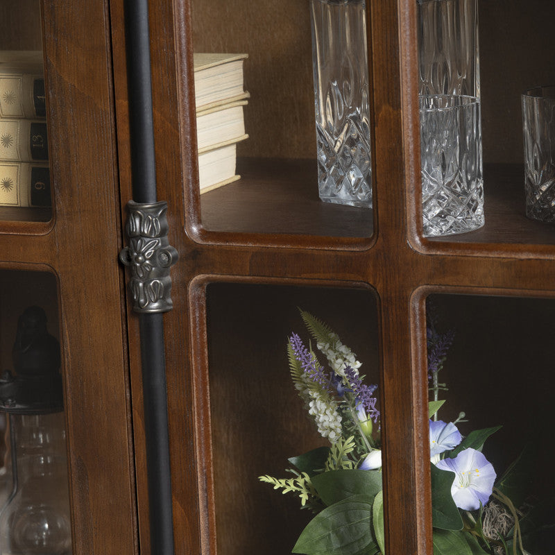 Rutherford Brown/Brown Curio Cabinet by Crestview at Eve Furniture