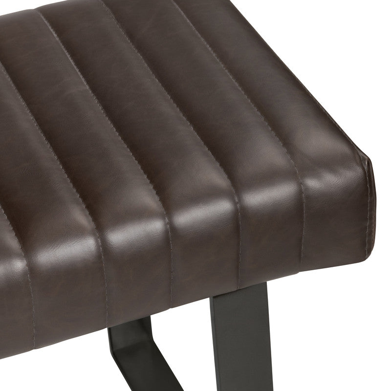 Rutledge Brown/Black Bench by Crestview at Eve Furniture