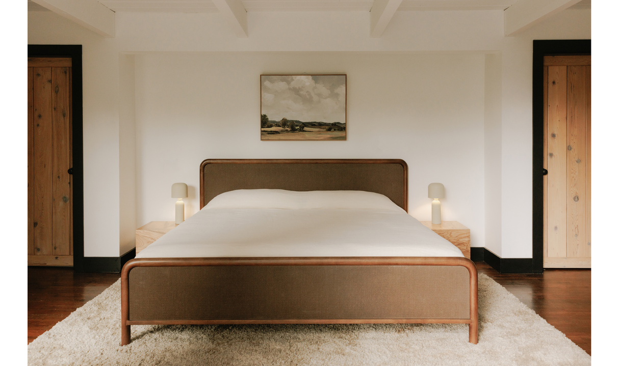 Rye King Bed Warm Brown by Moe's Home at Eve Furniture