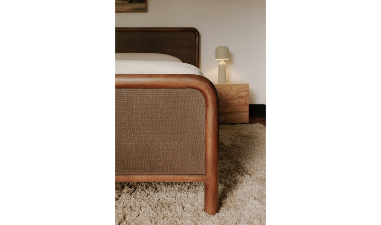 Rye King Bed Warm Brown by Moe's Home at Eve Furniture