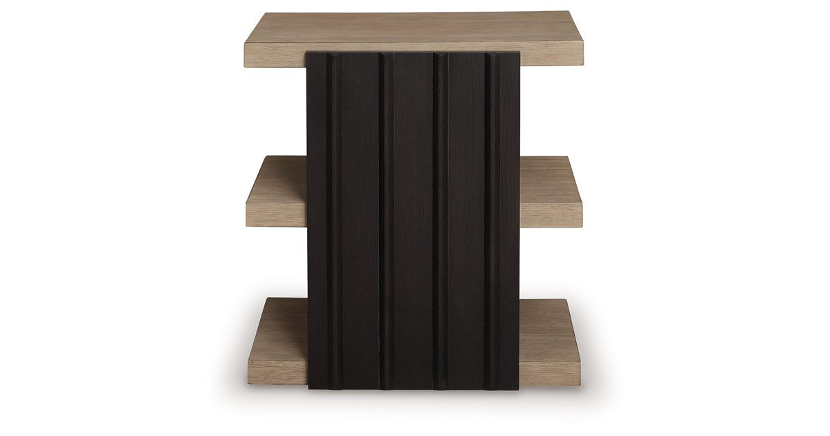 Rylandyn Black/Light Brown End Table by Ashley at Eve Furniture