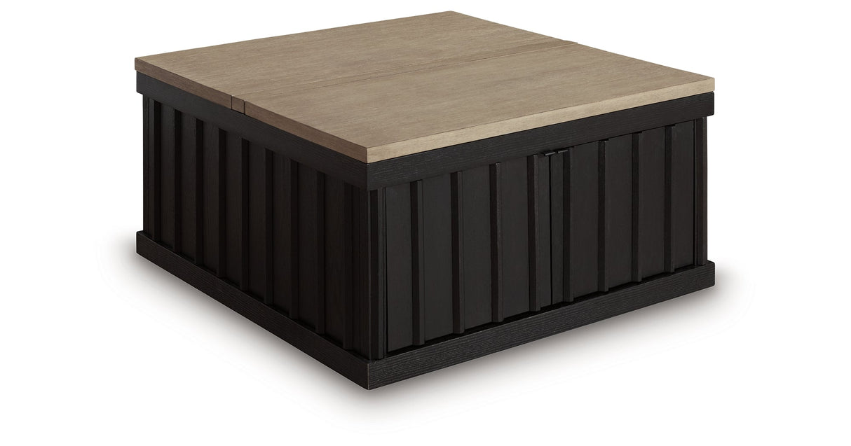 Rylandyn Black/Light Brown Lift-Top Coffee Table by Ashley at Eve Furniture