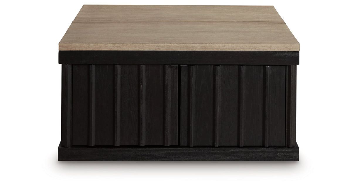 Rylandyn Black/Light Brown Lift-Top Coffee Table by Ashley at Eve Furniture