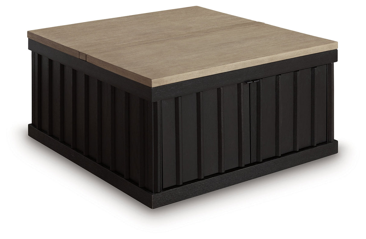 Rylandyn Black/Light Brown Lift-Top Coffee Table by Ashley at Eve Furniture