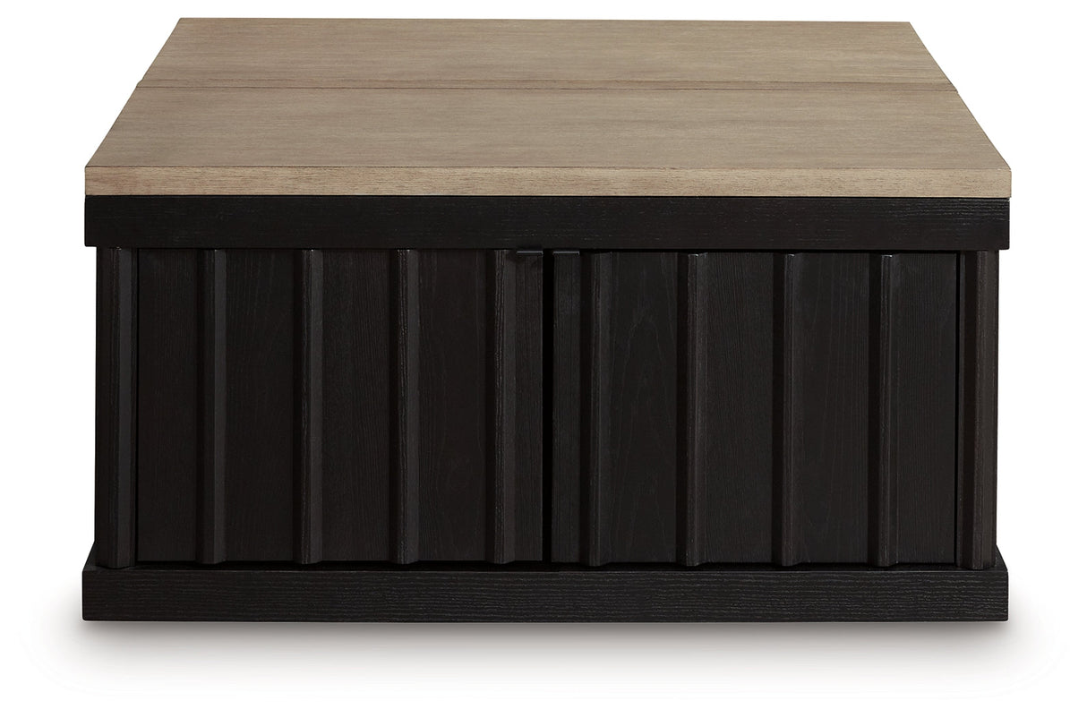Rylandyn Black/Light Brown Lift-Top Coffee Table by Ashley at Eve Furniture