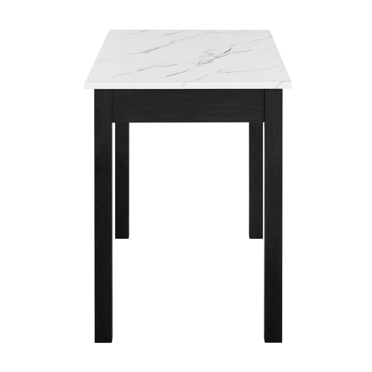Rylee Black Faux Marble Top Office Desk