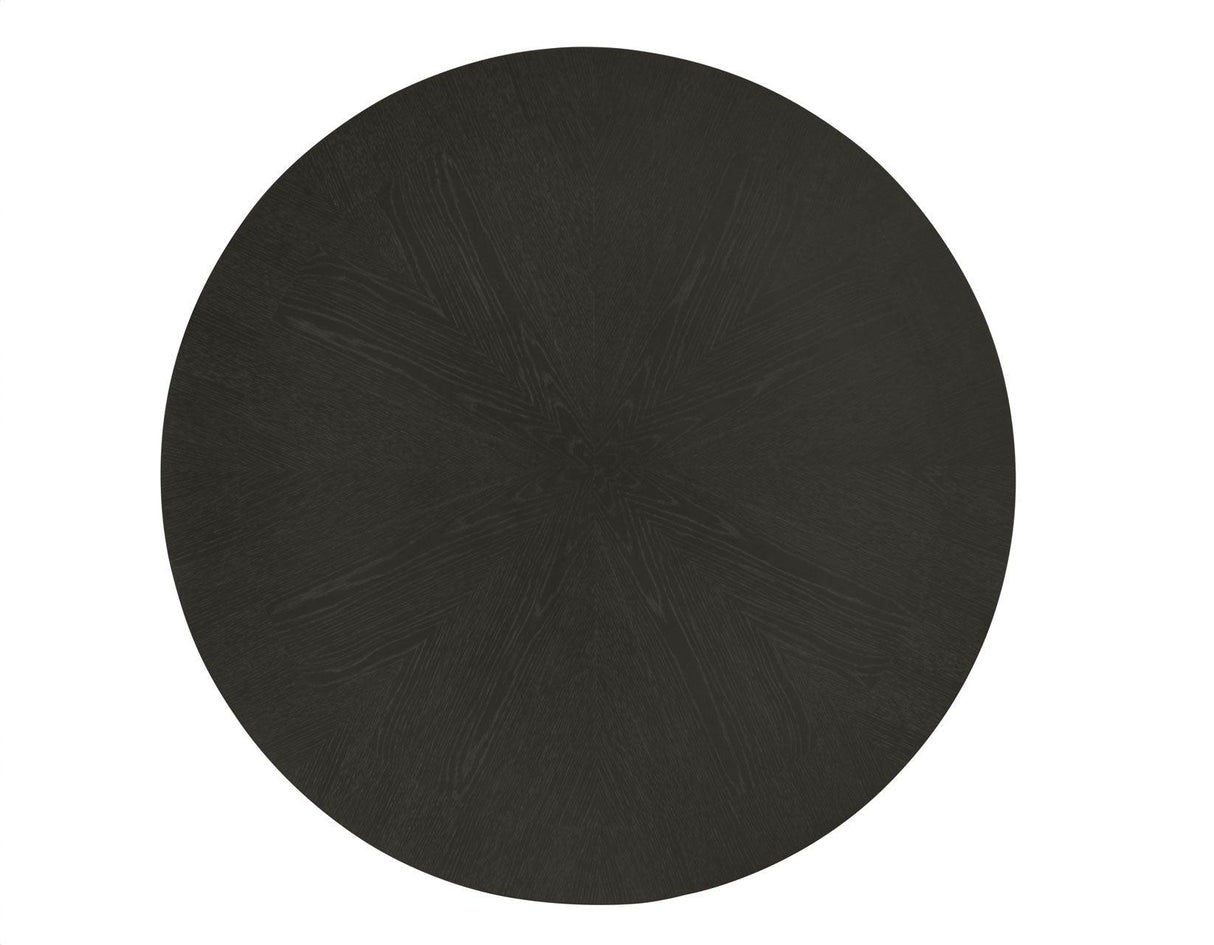 Rylie 48-inch Round Counter Dining Table with 4 Drawers, Black Finish by Steve Silver at Eve Furniture