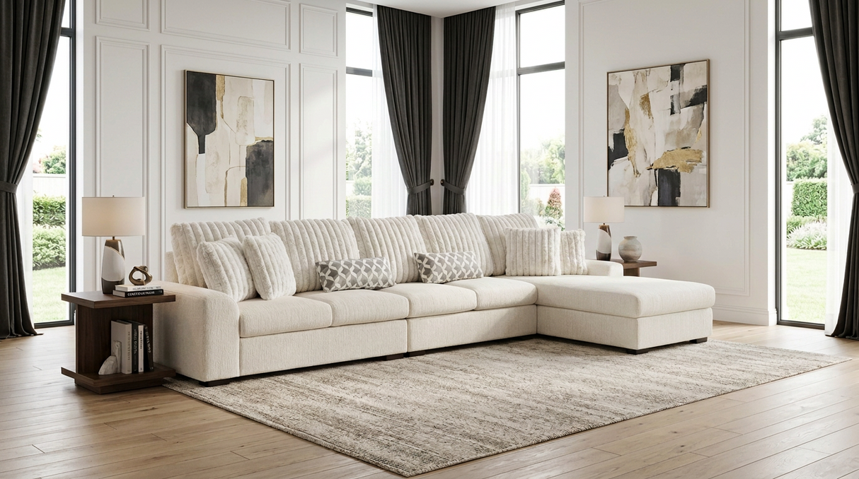 S1801 Brady Sectional 3pcs (Beige)