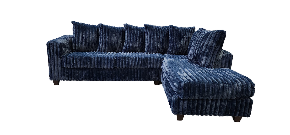 Gia Blue Right Arm Facing (RAF) Sectional by New Era Innovations at Eve Furniture