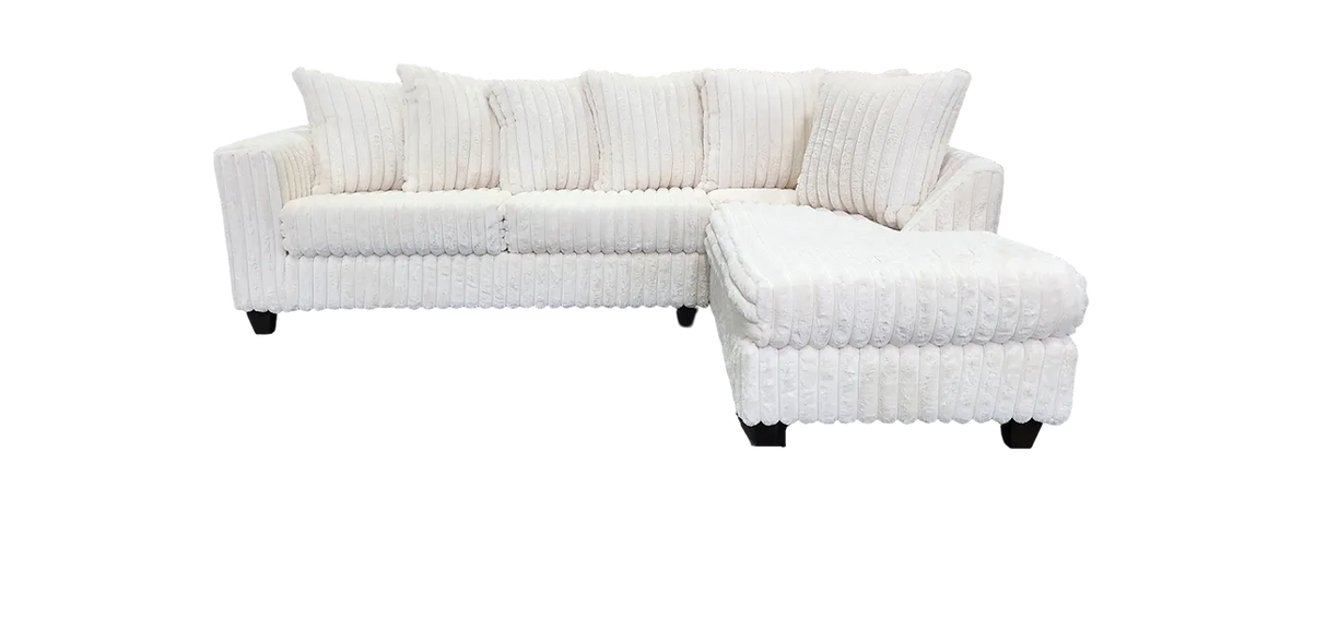 Gia Ivory Right Arm Facing (RAF) Sectional by New Era Innovations at Eve Furniture