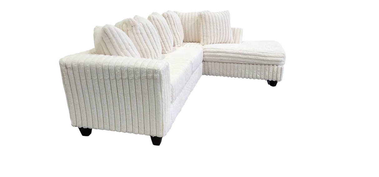 Gia Ivory Right Arm Facing (RAF) Sectional by New Era Innovations at Eve Furniture