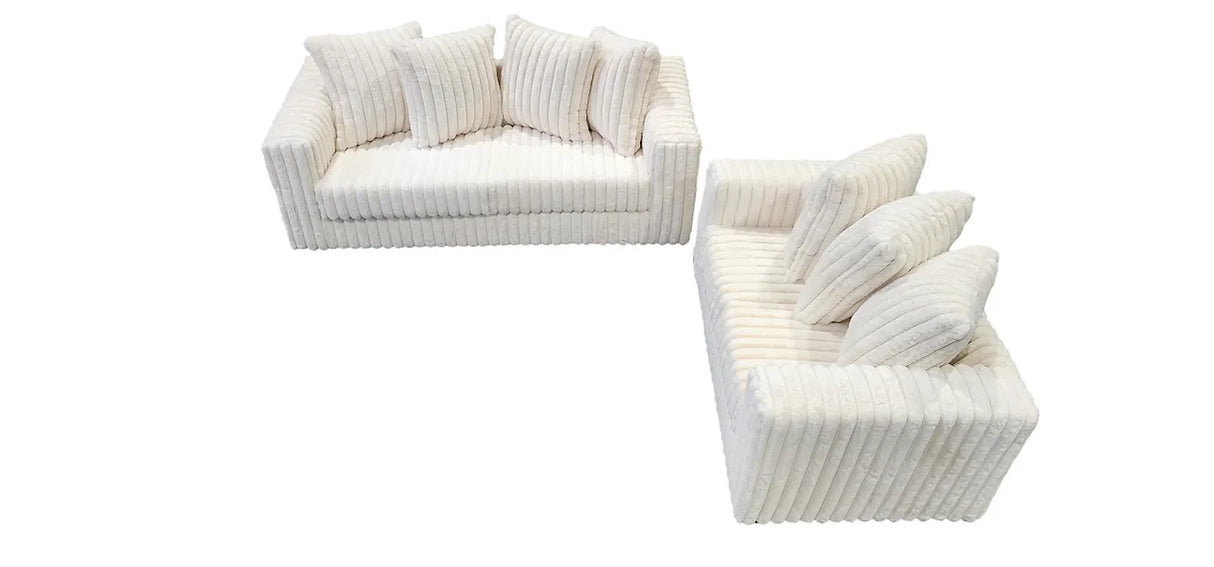 Gia Ivory Sofa & Loveseat by New Era Innovations at Eve Furniture
