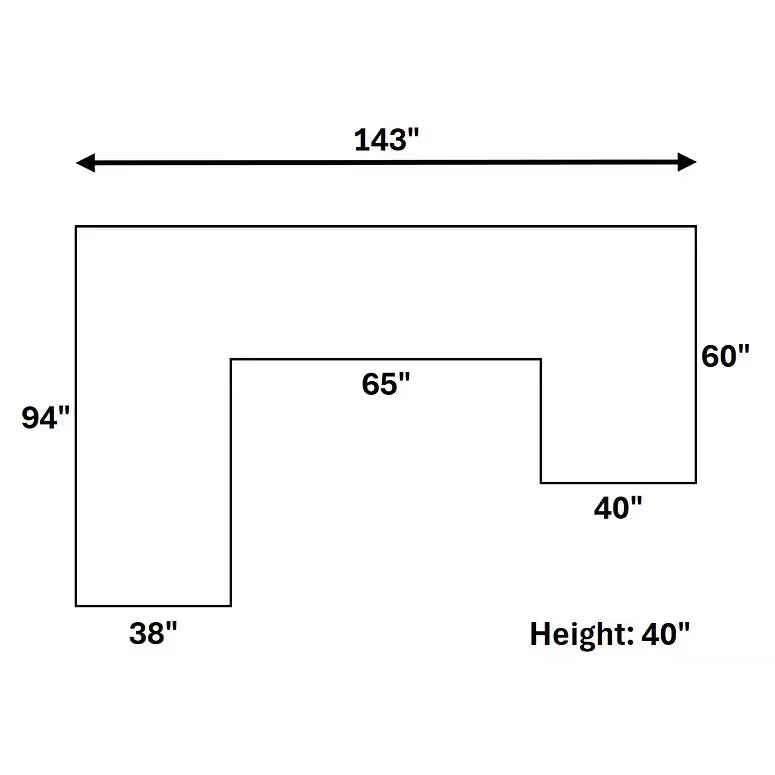 Austin Chocolate 3-Piece Right Arm Facing (RAF) Sectional by New Era Innovations at Eve Furniture