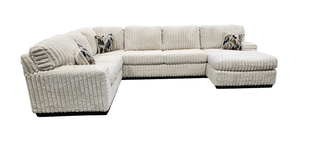 Austin Ivory 3-Piece Right Arm Facing (RAF) Sectional by New Era Innovations at Eve Furniture
