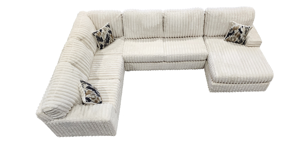 Austin Ivory 3-Piece Right Arm Facing (RAF) Sectional by New Era Innovations at Eve Furniture
