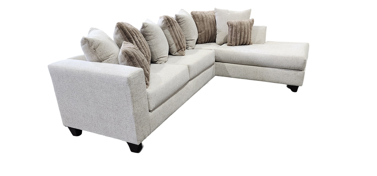 Kora Beige 2-Piece Right Arm Facing (RAF) Sectional by New Era Innovations at Eve Furniture