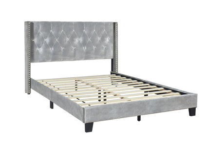 Peaceful Palace Silver Queen bed