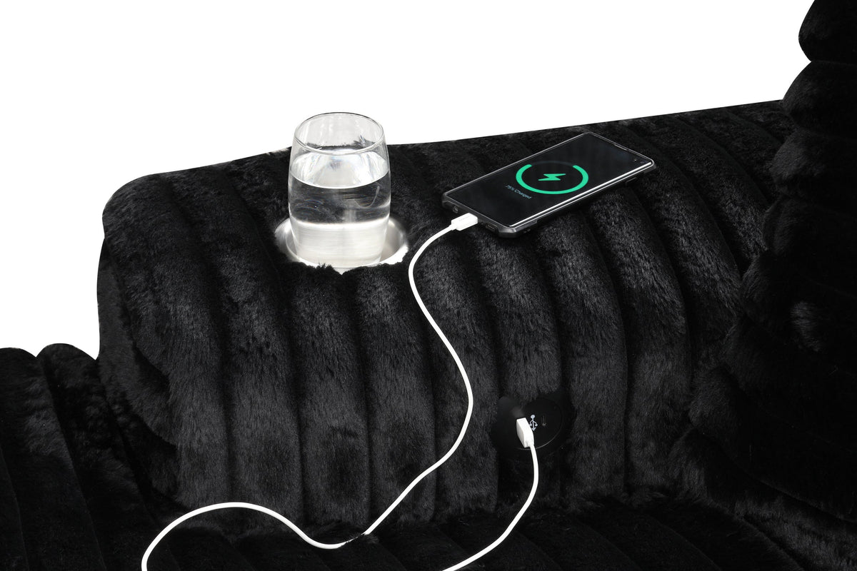 Vive Black Chaise Lounge by Happy Homes at Eve Furniture