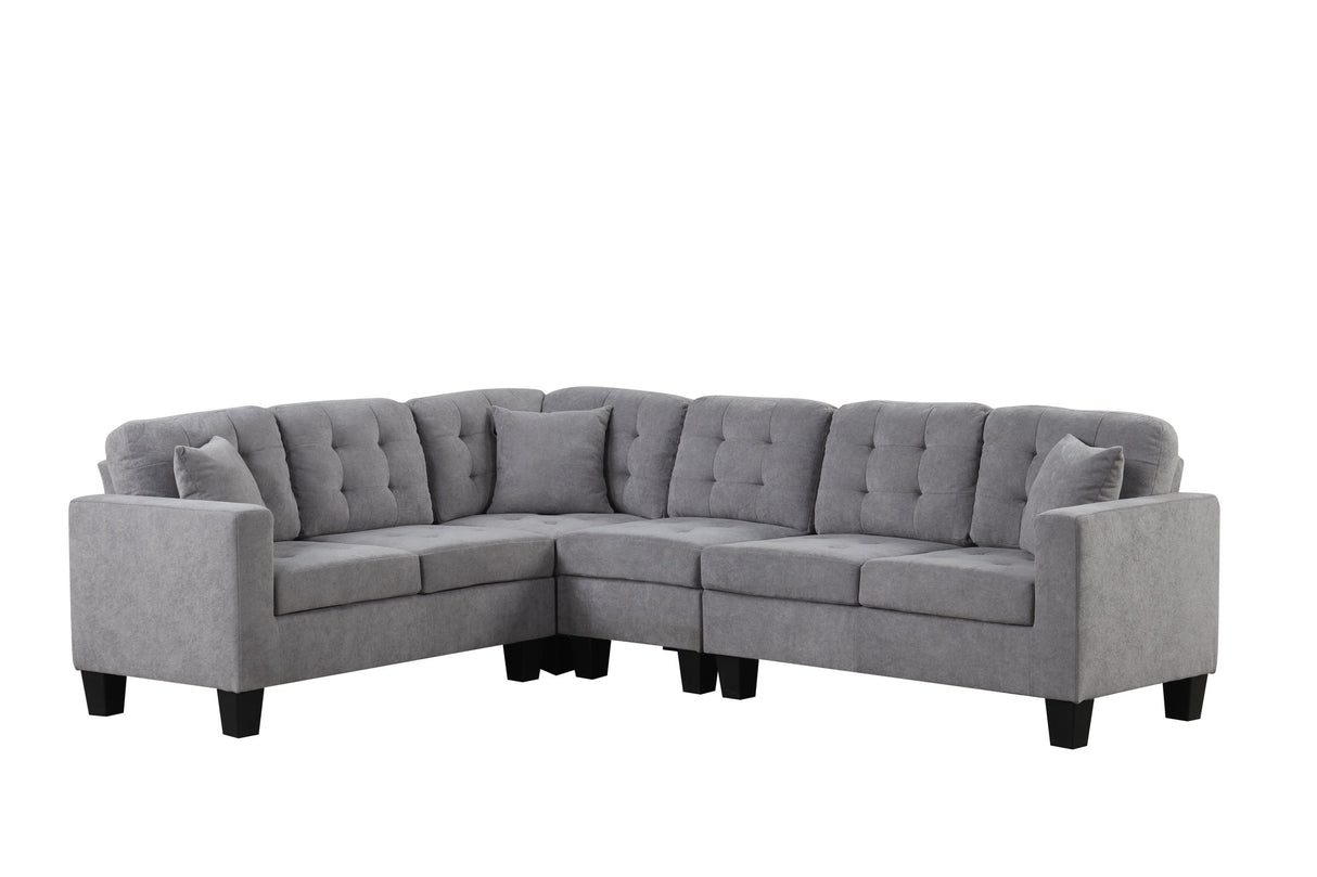 Logan Gray Performance Fabric Reversible Sectional by Happy Homes at Eve Furniture