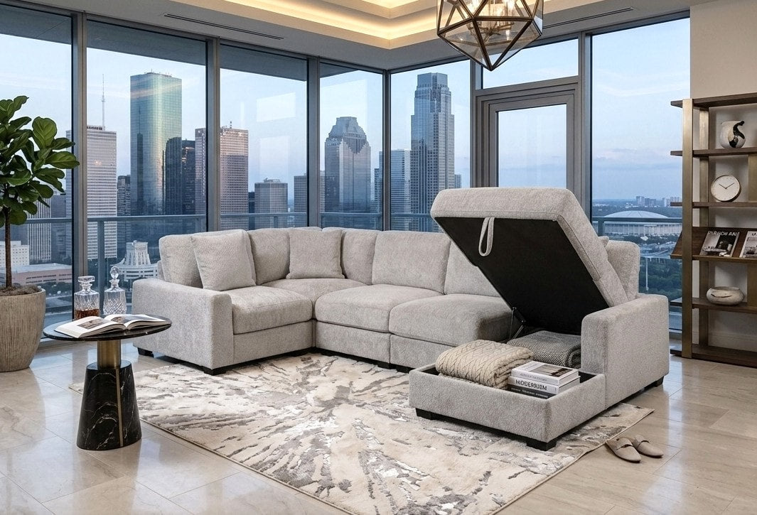 Serena Gray Modular Sectional by Happy Homes at Eve Furniture