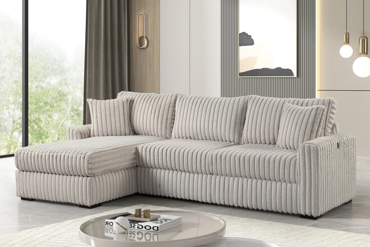 Sol Siberia Gray Reversible Sectional