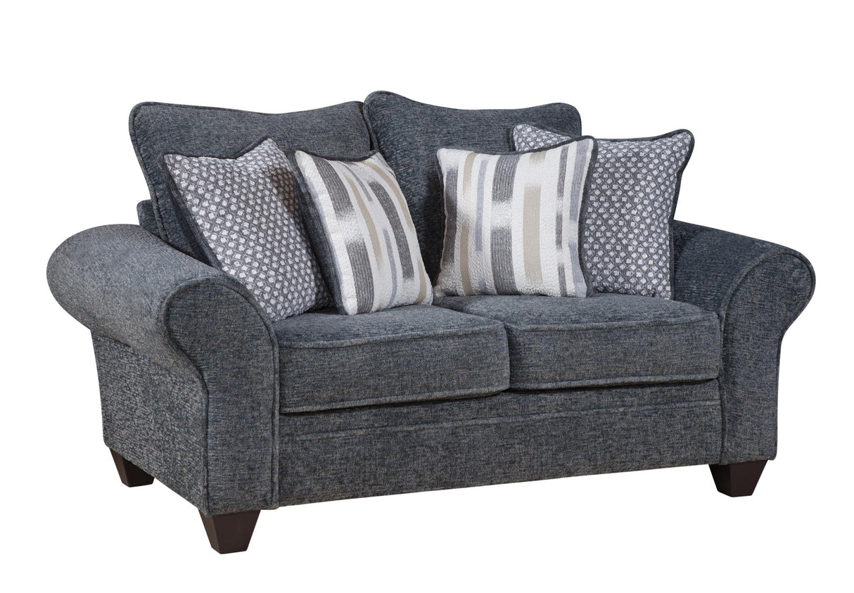 luxe Charcoal Oversized Sofa & Loveseat Set
