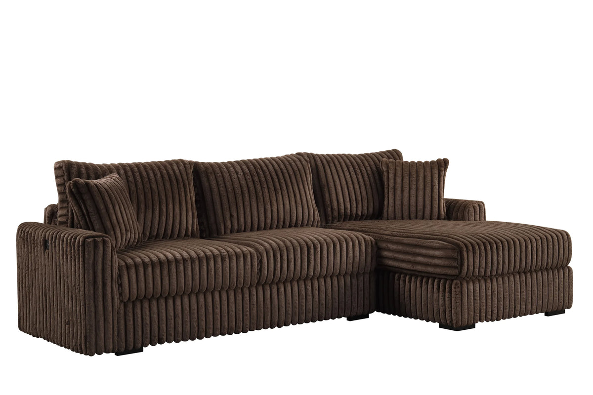 Sol Chocolate RAF Reversible Sectional