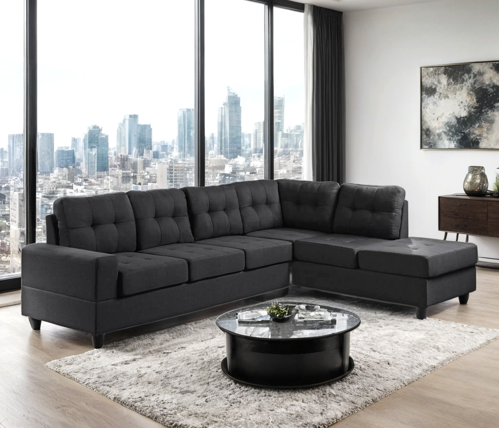 James Black Reversible Sectional by Happy Homes at Eve Furniture