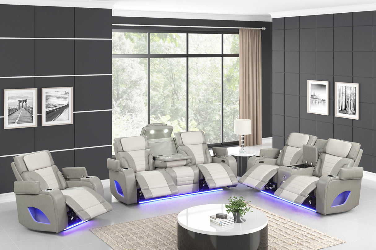 Robin Grey 3-Piece Power Reclining Set by New Era Innovations at Eve Furniture