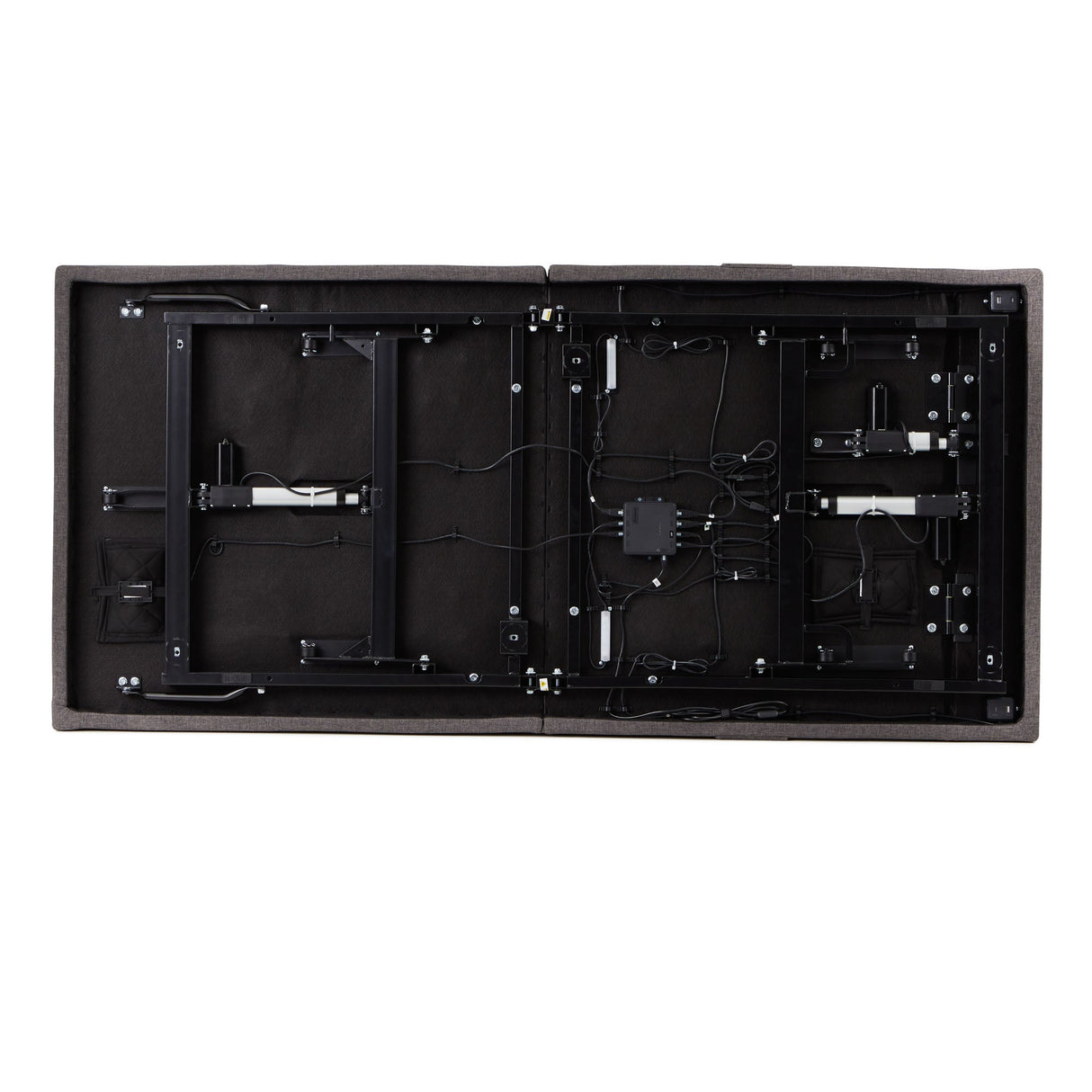 S655 Charcoal Split Queen Adjustable Base by Malouf at Eve Furniture