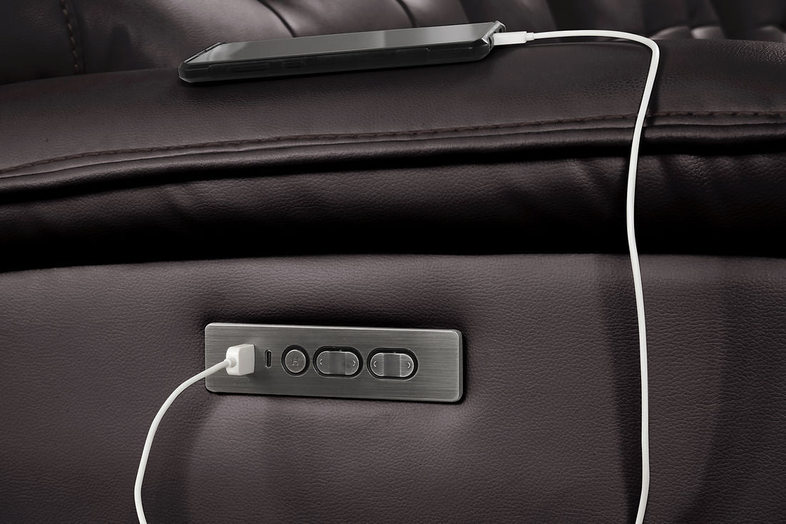 Starlight Brown (Power/Adj Head) 6-Piece Power Reclining Sectional by New Era Innovations at Eve Furniture