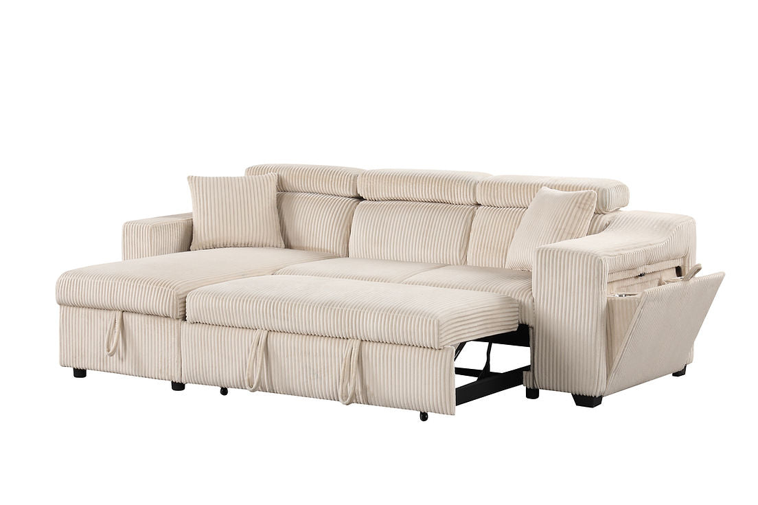 Bonaterra II Beige Left Arm Facing (LAF) Sectional by New Era Innovations at Eve Furniture
