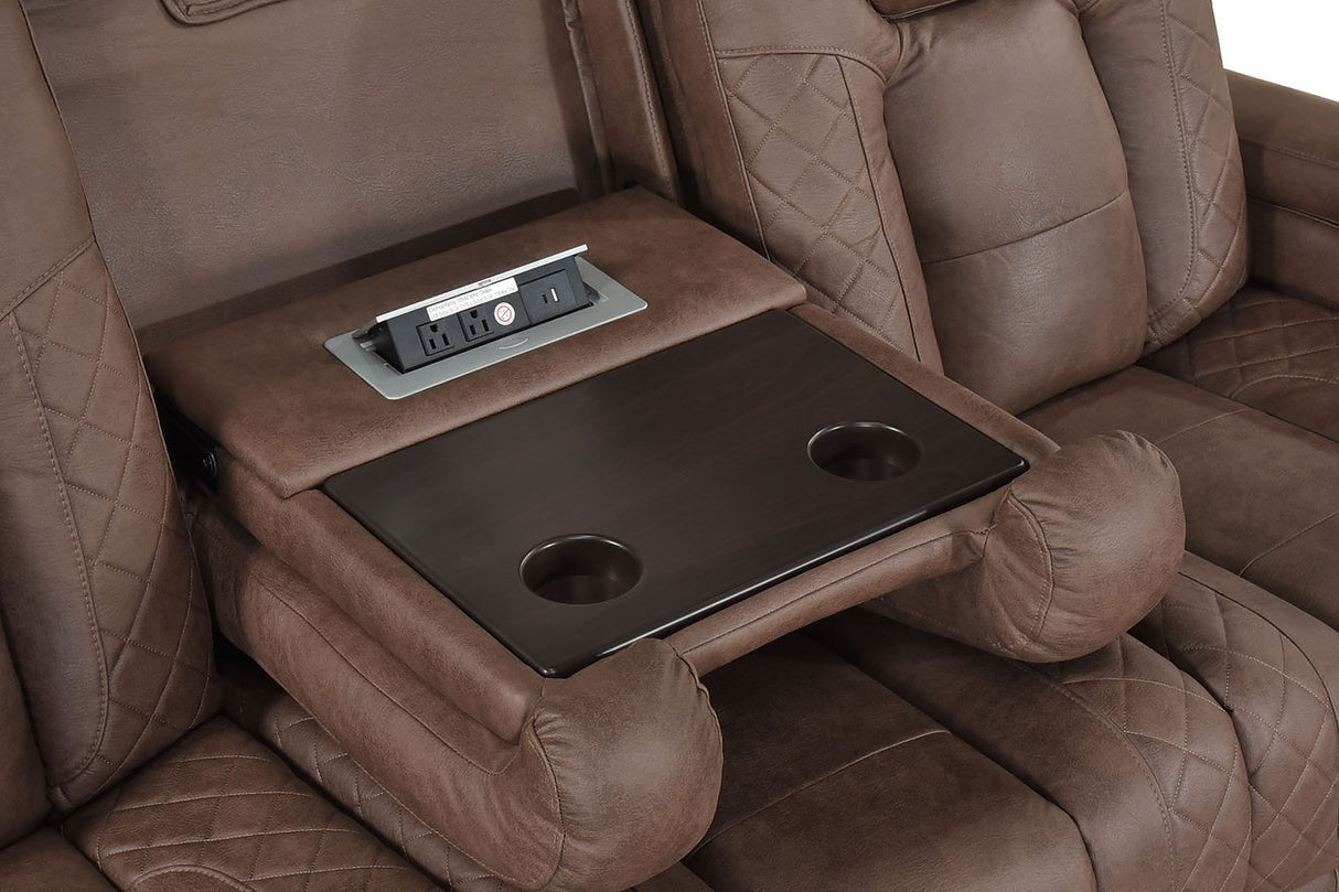 Ashley Brown 3-Piece Power Reclining Living Room Set by New Era Innovations at Eve Furniture