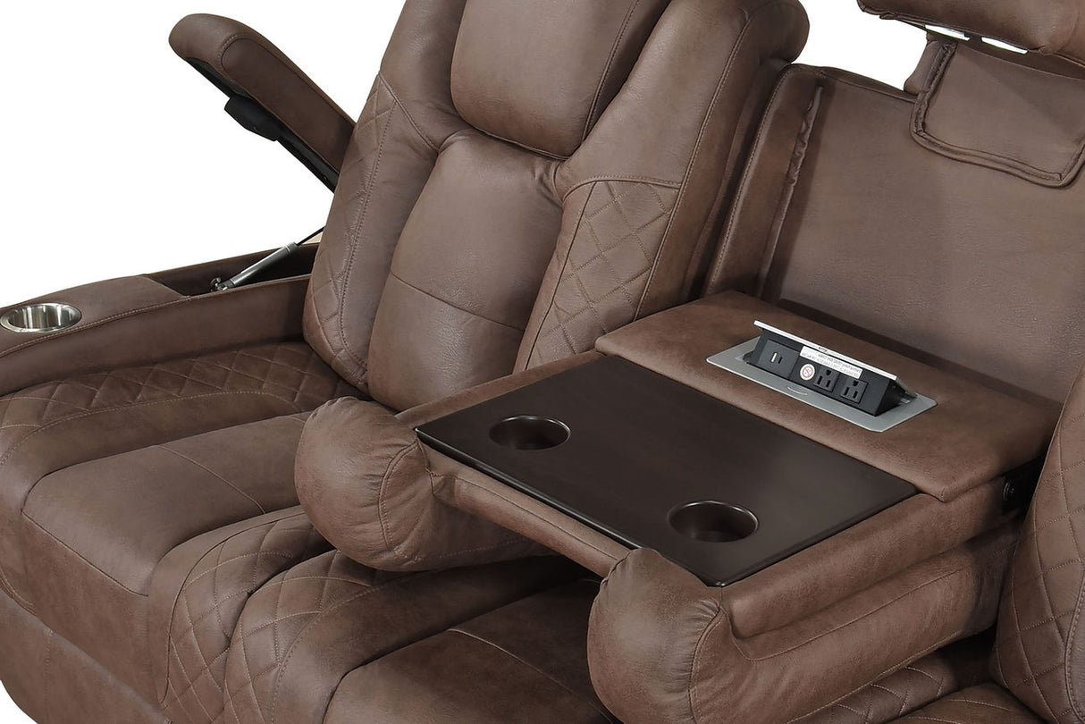 Ashley Brown 3-Piece Power Reclining Living Room Set by New Era Innovations at Eve Furniture