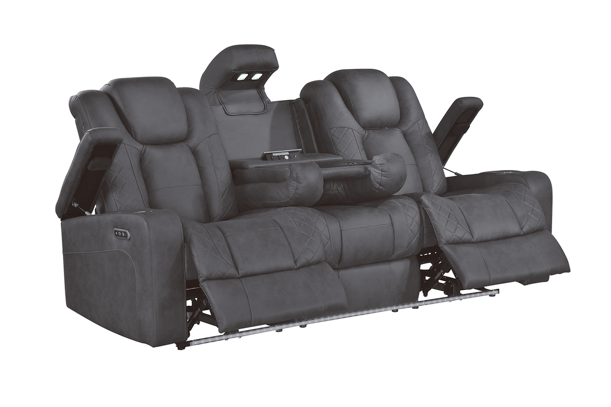 Ashley Grey 3-Piece Power Reclining Living Room Set by New Era Innovations at Eve Furniture