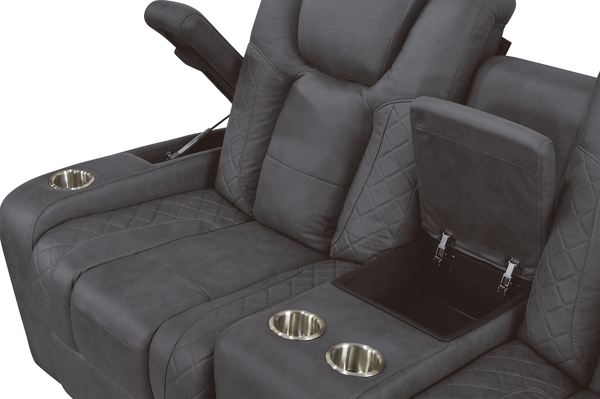 Ashley Grey 3-Piece Power Reclining Living Room Set by New Era Innovations at Eve Furniture