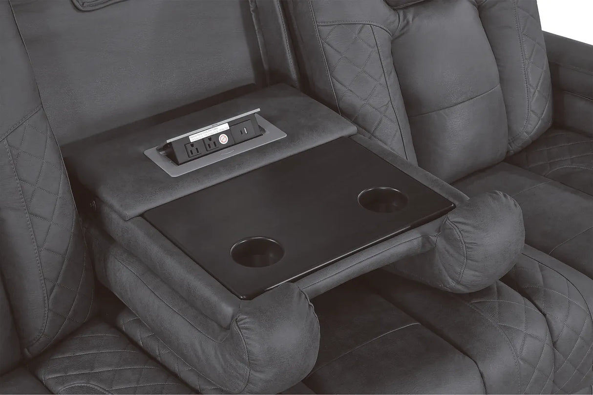 Ashley Grey 3-Piece Power Reclining Living Room Set by New Era Innovations at Eve Furniture