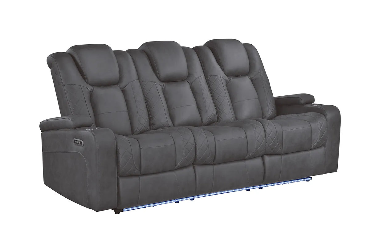 Ashley Grey 3-Piece Power Reclining Living Room Set by New Era Innovations at Eve Furniture