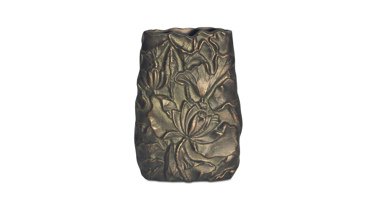 Sabine Cast Aluminum Vase Antique Brass by Moe's Home at Eve Furniture