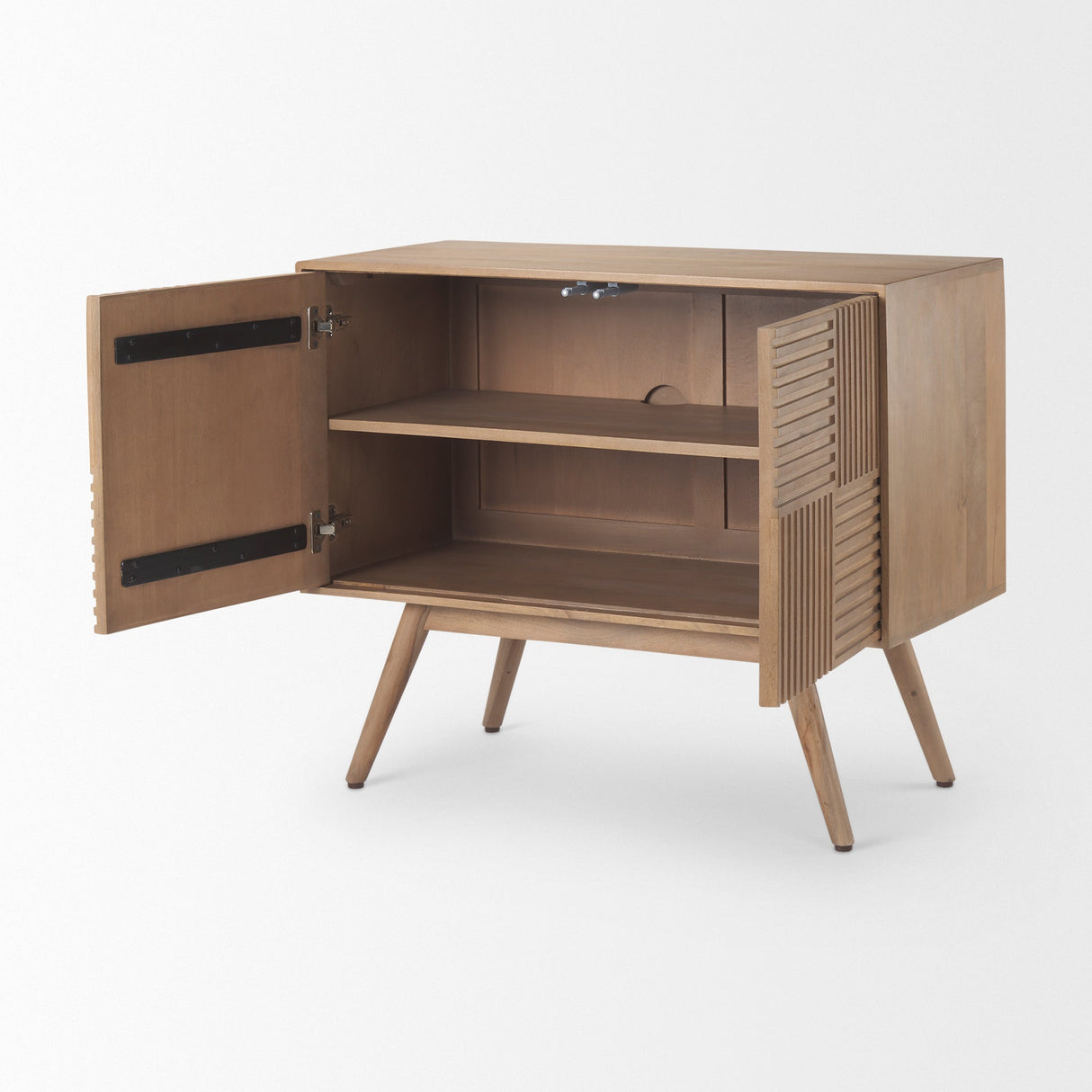 Sable 37.0L x 17.0W x 30.5H Light Brown Wood Accent Cabinet by Mercana at Eve Furniture