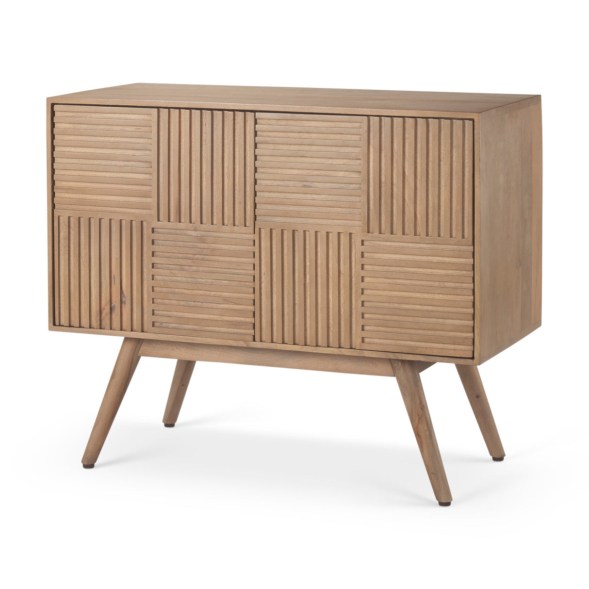 Sable 37.0L x 17.0W x 30.5H Light Brown Wood Accent Cabinet by Mercana at Eve Furniture