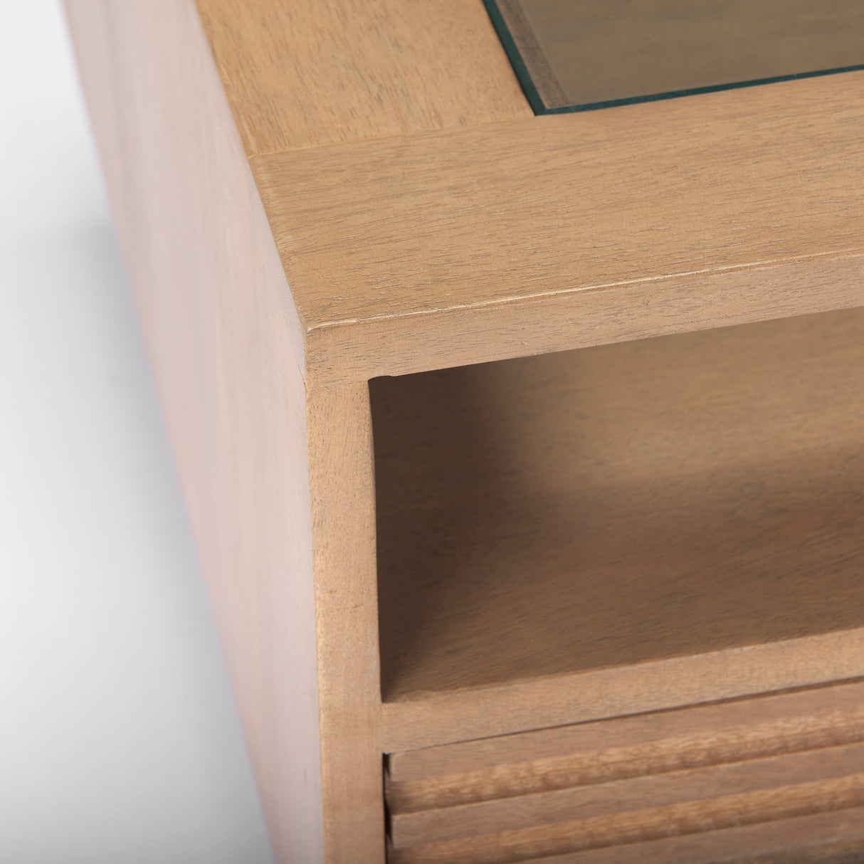 Sable 38.0L x 27.0W x 18.0H Light Brown Wood Coffee Table by Mercana at Eve Furniture