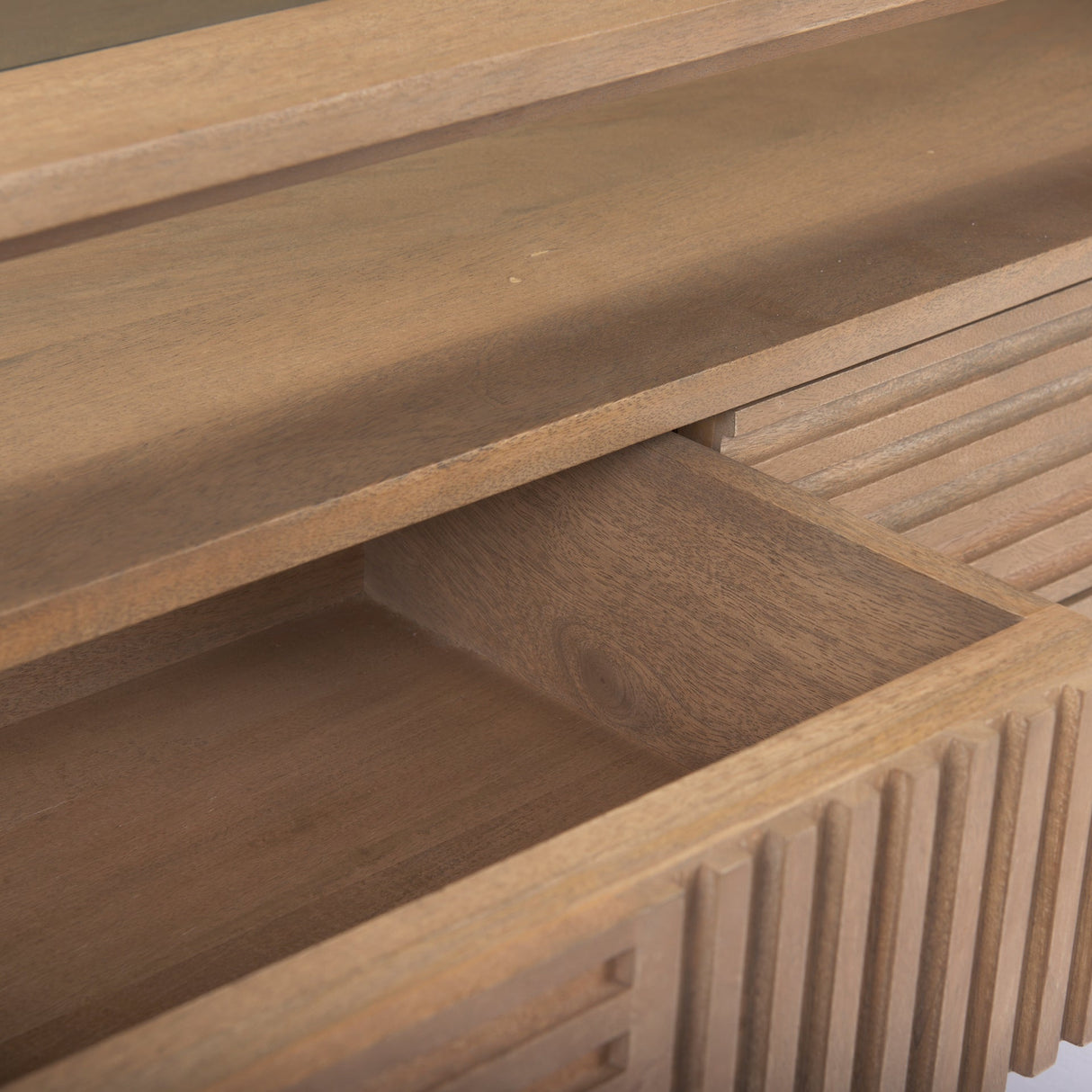 Sable 38.0L x 27.0W x 18.0H Light Brown Wood Coffee Table by Mercana at Eve Furniture