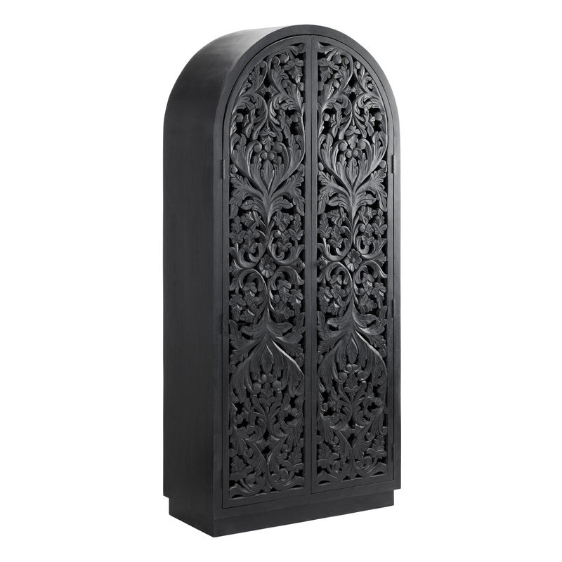 Sable Black Tall-Cabinet by Crestview at Eve Furniture