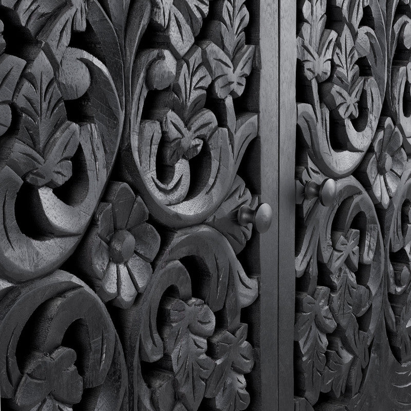 Sable Black Tall-Cabinet by Crestview at Eve Furniture